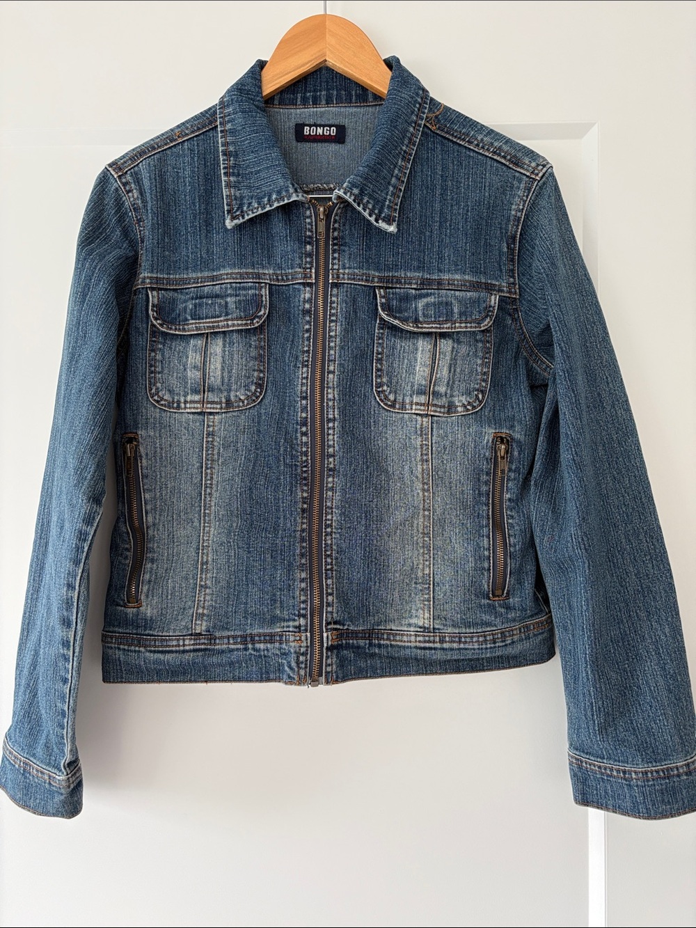 Vintage BONGO Women's Denim Zip Jacket